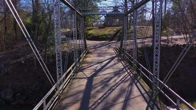 Aerial view of bridge in Athens, Georgia