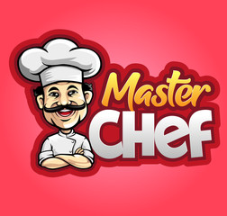 Vector illustration, modification of a master chef symbol for a restaurant or bakery business.