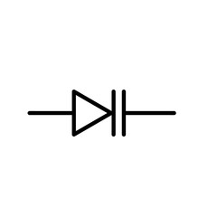 Varactor Diode Component Symbol For Circuit Design