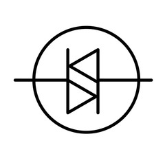 DIAC Diode Electronic Component Symbol For Circuit Design