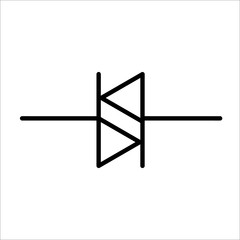 DIAC Diode Electronic Component Symbol For Circuit Design