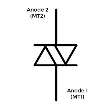 DIAC Diode Electronic Component Symbol For Circuit Design