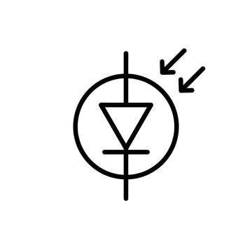 Photodiode Component Symbol For Circuit Design