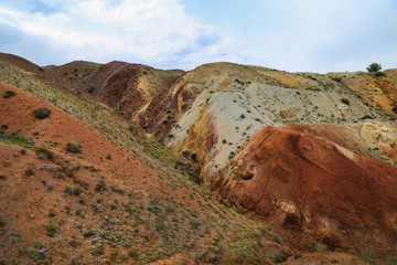 Colorful mountains in Altai republic, Russia