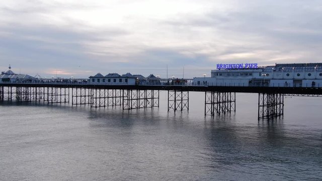 Brighton Pier in England - aerial view -aerial photography