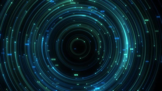 Circle Particles Line Trail network Digital 