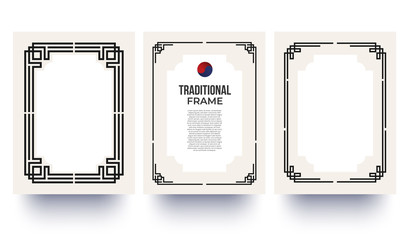 Elegant white frame background with black line detail.