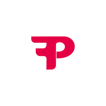 letter p f symbol motion curves simple design logo vector