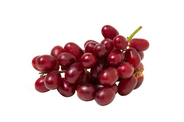 Ripe red Grape isolated on white background.