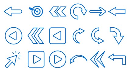 Arrow icon. Arrow vector collection. Arrow Cursor. Modern simple arrows. Vector illustration