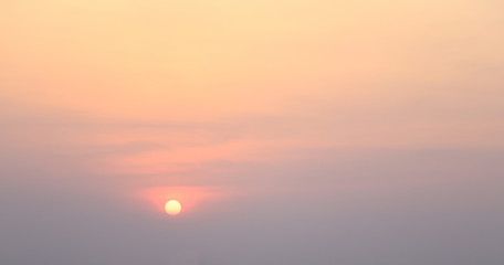 sunrise in morning time with soft tone 