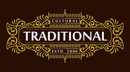 Victorian Decorative Badges Classic Label Hipster Signage Design Element