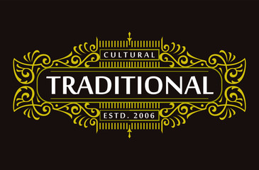 Victorian Decorative Badges Classic Label Hipster Signage Design Element