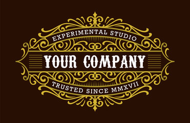 Victorian Decorative Badges Classic Label Hipster Signage Design Element