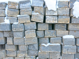 site, industrial, gray, industry, concrete, square, tile, building, curb, pile, stack, outdoor, masonry, pallet, asphalt, roadwork, pavement, heap, pattern, surface, texture, material, background, rou