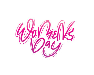 Women Day vector trendy gradient postcard design