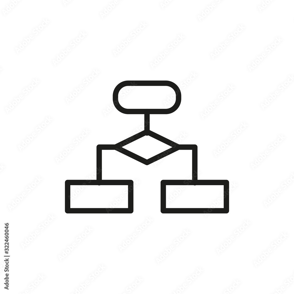 Aufkleber simple algorithm line icon.