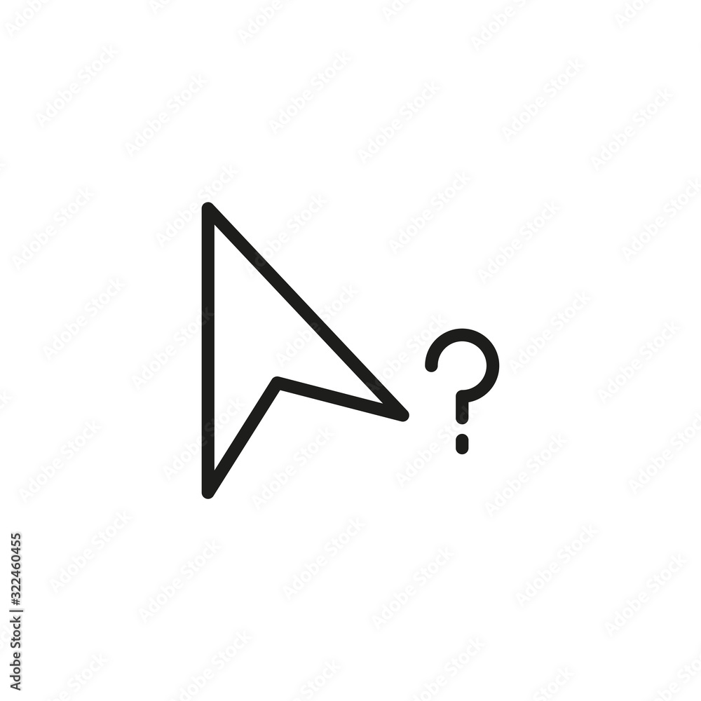 Poster simple cursor line icon.
