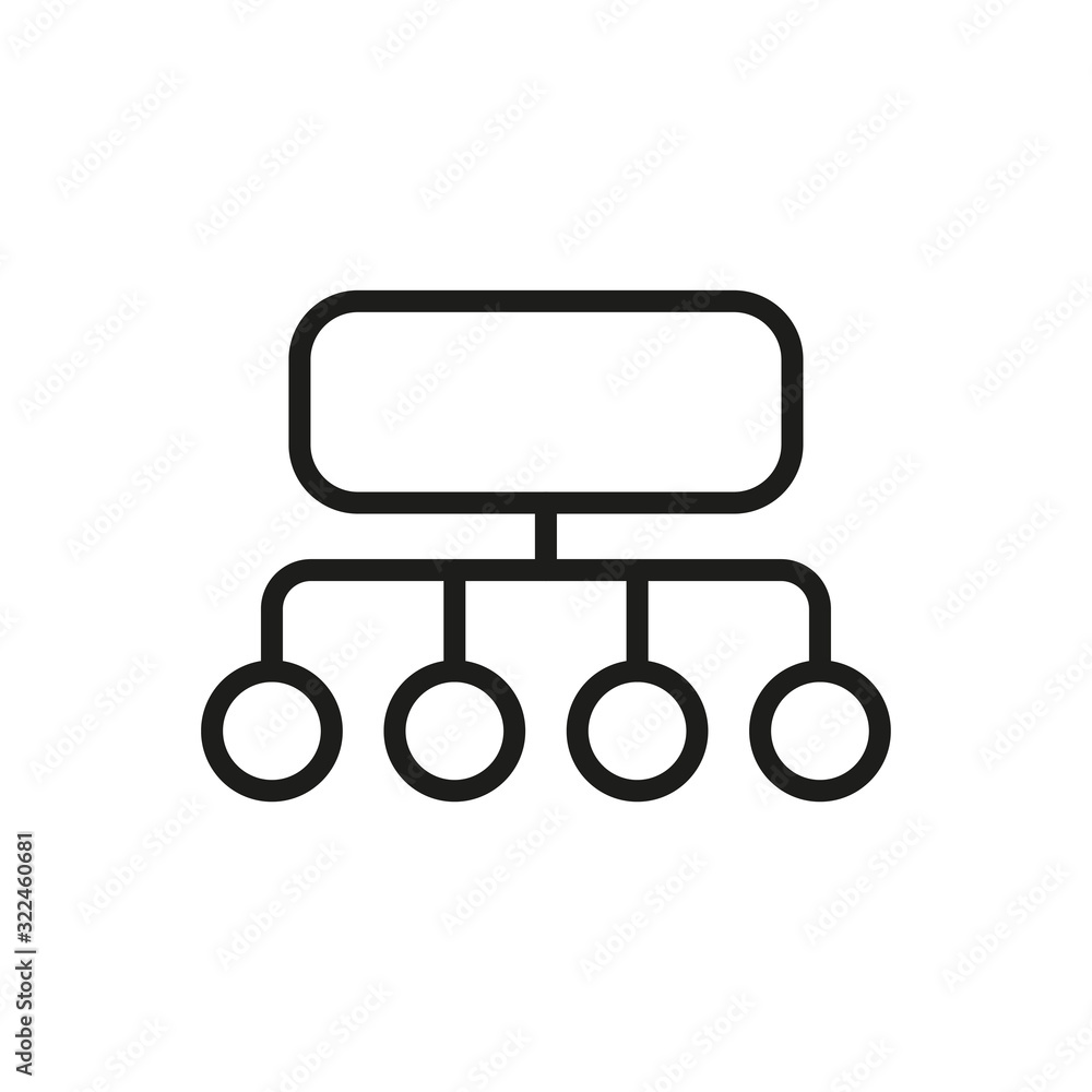 Poster simple hierarchy line icon.
