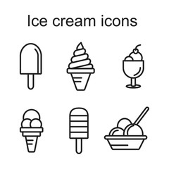 Ice cream Icon template black color editable. Ice cream symbol Flat vector illustration for graphic and web design.