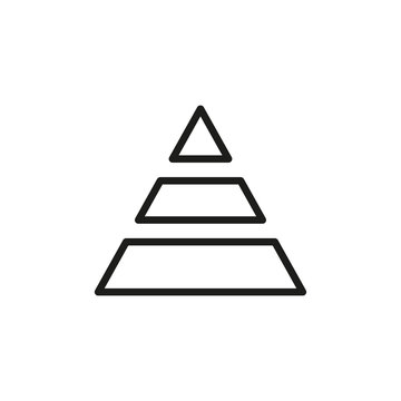 Simple Pyramid Chart Line Icon.