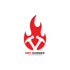 fire hummer  icon logo vector illustration design