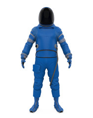 Blue Astronaut Isolated