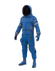 Blue Astronaut Isolated