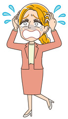 英語 英会話 先生 外国人 金髪 女性 イラスト マンガ