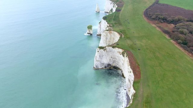 The beautiful English South Coast from above - drone footage -aerial photography