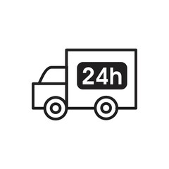 Fast time delivery Icon template black color editable. Fast time delivery Icon symbol Flat vector illustration for graphic and web design.