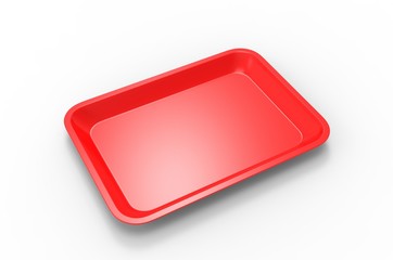 Blank rolling tray for branding, 3d render illustration.