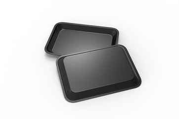 Blank rolling tray for branding, 3d render illustration.
