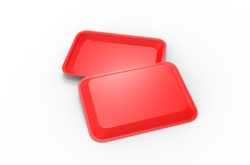 Blank rolling tray for branding, 3d render illustration.