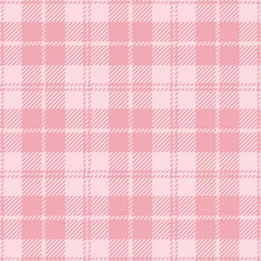 Behang Roze Tartan Plaid Naadloze Patronen © vectorchoice
