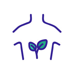 Stomach health icon vector. Thin line sign. Isolated contour symbol illustration