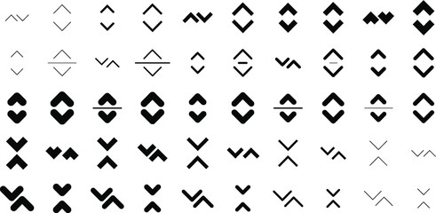 Arrow icon pack. Arrows up and down icons set.
