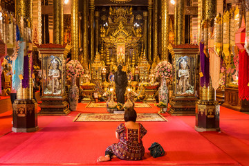Chiang Mai , Thailand - January, 18, 2020 :Wat Pa Dara Phirom is a 100 years old royal temple in...