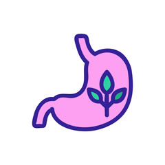 stomach icon vector. Thin line sign. Isolated contour symbol illustration