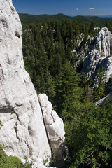 Barren rocks on Samarske  stijene mountains in Croatia