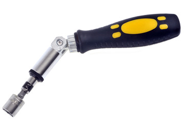 Clé à embouts sur fond blanc