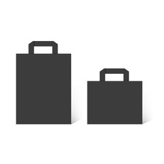 Blank of paper shopping bag. Vector.