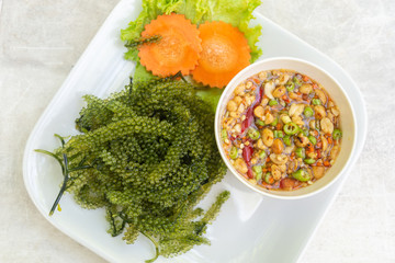 Green caviar Sea grape green algae Caulerpa lentillifera