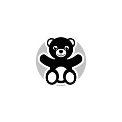 Teddy Bear icon flat style illustration for web