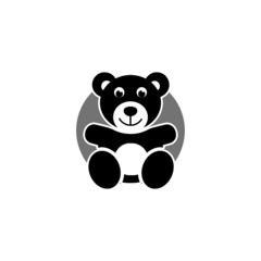 Teddy Bear icon flat style illustration for web