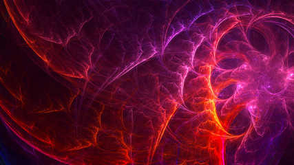 Fractal 3D rendering abstract and shiny background