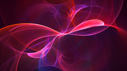 Fractal 3D rendering abstract and shiny background