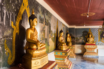 Chiang Mai , Thailand - January, 19 2020 : Buddha statue at Buddhist temple Doi Suthep Chiang Mai, Northern Thailand Province.
