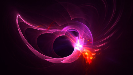 Fractal 3D rendering abstract and shiny background