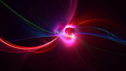 Fractal 3D rendering abstract and shiny background